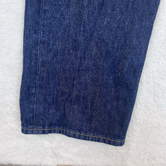 Levis‎ 501 Jeans Men 34x34 (34x33 Actual) Dark Blue Button Fly - Picture 6 of 11